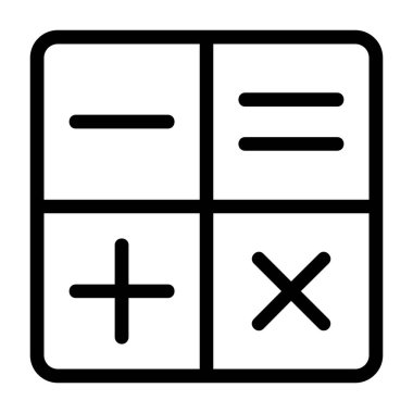 hesap makinesi simgesi vektör illüstrasyonu