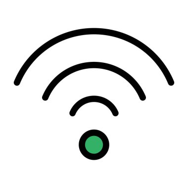 Sinyal vektörü ince çizgi simgesi