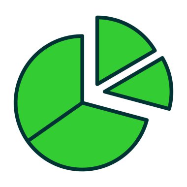 Pasta grafiği simgesi. vektör illüstrasyonu