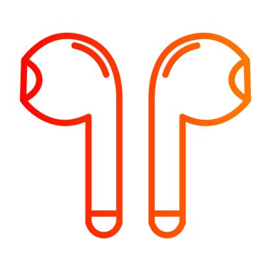 kulaklık basit simgesi, vektör çizim