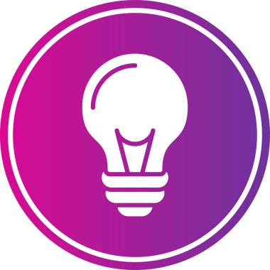 Ampul simgesinin vektör illüstrasyonu