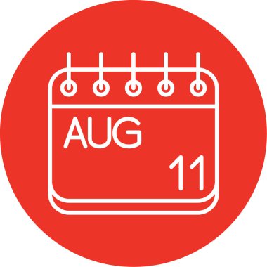 Takvim simgesinin vektör illüstrasyonu