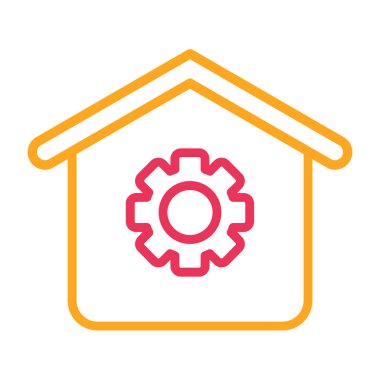 ev ayarları ikon vektör illüstrasyonu