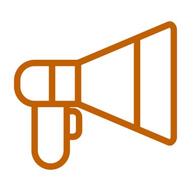 Megafon. Web simgesi basit illüstrasyon