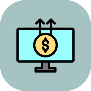 Bilgisayar ve teknoloji simgesinin vektör illüstrasyonu