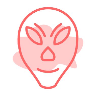 İnsan yüzü ikonu, vektör çizimi. yüz konsepti