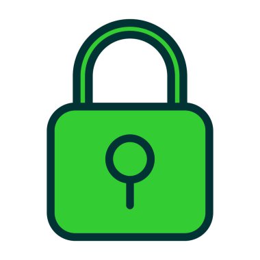 asma kilit ikon vektör çizimi