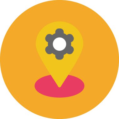 konum haritası pin simgesi düz biçimli