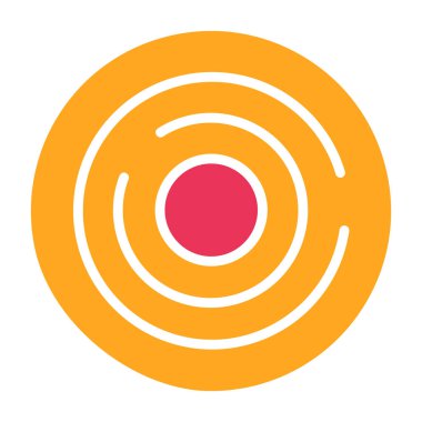 Beyaz arka plan üzerinde hedef şeffaf işareti izole hedef simge vektör