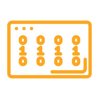 sunucu simgesi. Vektör stili düz ikonik sembol, yuvarlak açılar, sarı renk. beyaz arkaplan.