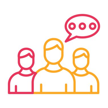 sohbet baloncukları vektör çizim tasarımı olan bir grup insan