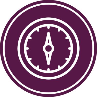 Pusula. Web simgesi basit tasarım