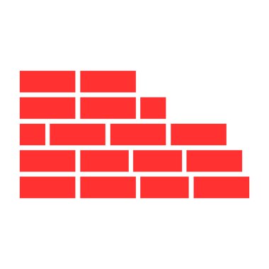 Tuğla simgesi. vektör illüstrasyonu