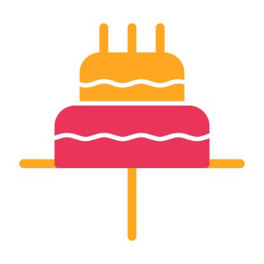 Şeffaf bir arkaplanda pasta vektör çizimi. Birinci kalite semboller. Konsept ve grafik tasarımı için vuruş simgesi.