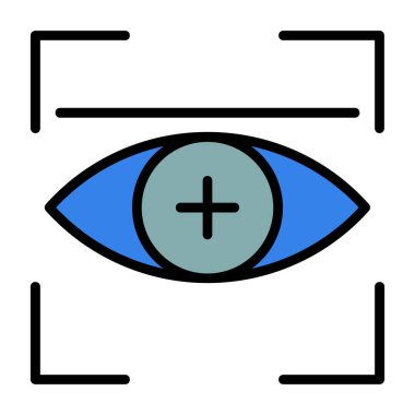 Göz simgesi vektör illüstrasyonu