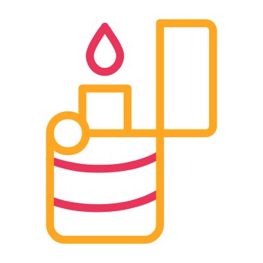 mum vektörü ince çizgi simgesi