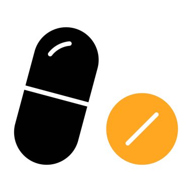 Hap ve hap ikonu vektör illüstrasyonu