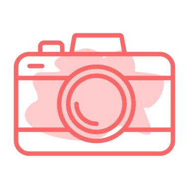 Kamera simgesi. Düz renk tasarımı. vektör illüstrasyonu.