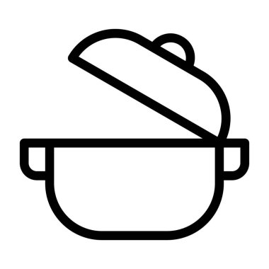 pişirme tencere vektör simgesi