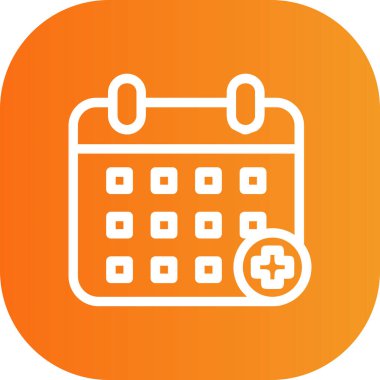 Takvim simgesi izole edilmiş vektör çizimi