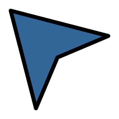 Üçgen simgesi, vektör illüstrasyonu beyaz arkaplanda izole edildi