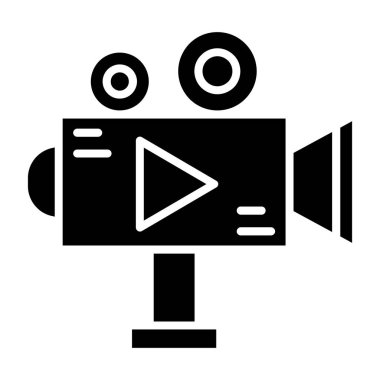 Sinema ikonu vektör illüstrasyonu