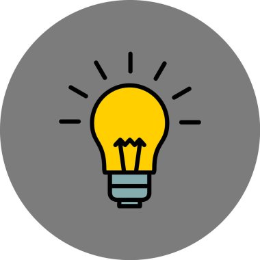 ampul simgesi, vektör illüstrasyonu