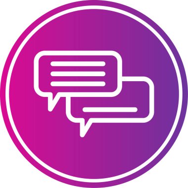 Konuşma balonu. Web simgesi vektör illüstrasyonu