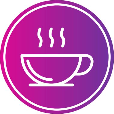 Kahve. Web simgesi basit illüstrasyon