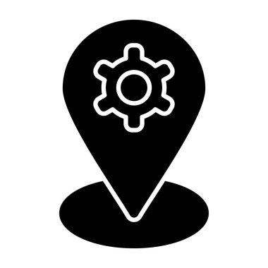 Harita konumu vektör simgesi