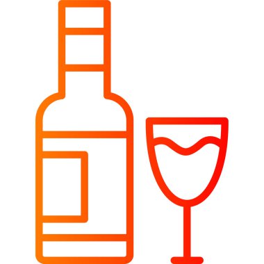 Şişe ve bir bardak şarap.