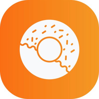 Moda tarzında izole edilmiş donut simgesi