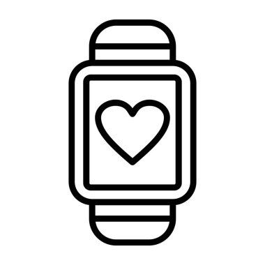 Kalp atışı simgesi. Beyaz arka planda yalıtılmış web tasarımı için anahat kalp hızı vektör simgesi