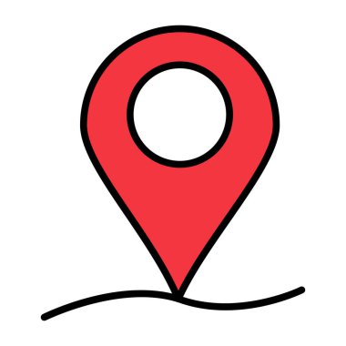 Harita iğne simgesi. vektör illüstrasyonu