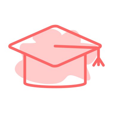 cap, eğitim renk çizgisi vektör simgesi