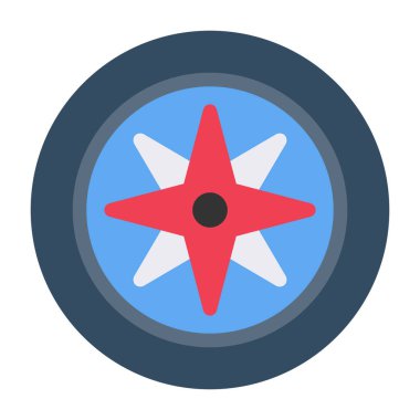 Pusula renkli vektör simgesi