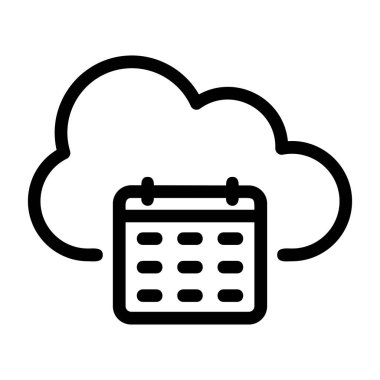 takvim vektörü ince çizgi simgesi