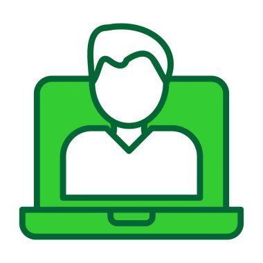 Dizüstü bilgisayar simgesi vektör çizimi