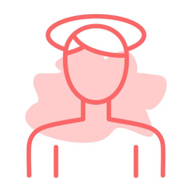 Haçı olan bir kadının vektör çizimi