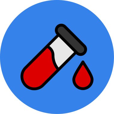 Test tübü simgesi, vektör illüstrasyonu