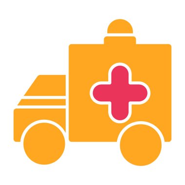 ambulans simgesi vektör illüstrasyonu