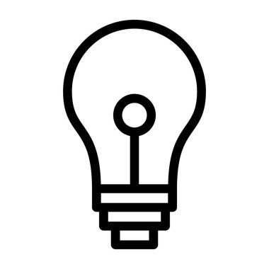 ampul vektörü ince çizgi simgesi