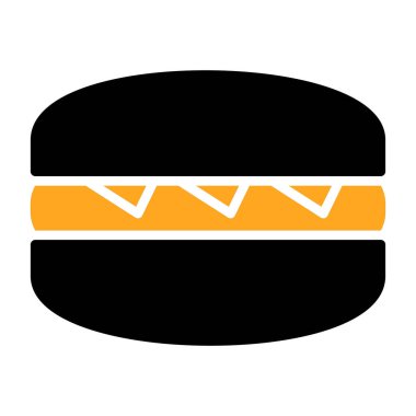 Hamburger yemeği izole edilmiş simgesi