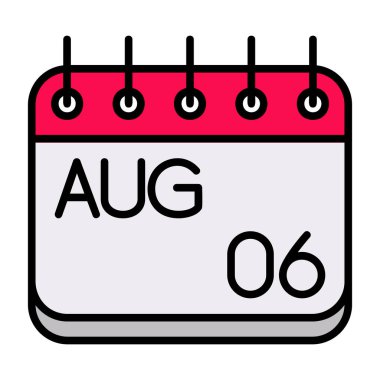 Takvim simgesi tasarımı, vektör illüstrasyonu