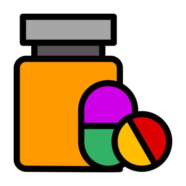 ilaç hap vektör illüstrasyonu