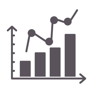 Grafik simgesi olan grafik, düz tasarım. vektör 10.