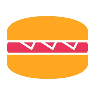 Hamburger web simgesi, vektör çizim