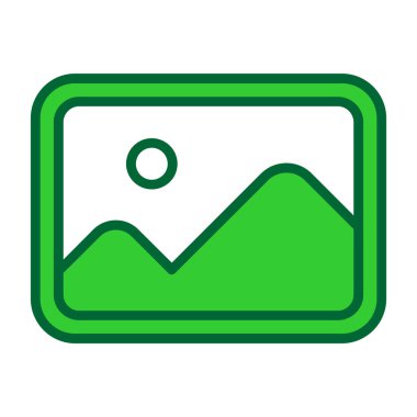 dağ doldurulmuş vektör çizgisi simgesi tasarımı