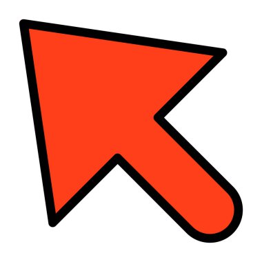 Sol ok vektör simgesi. biçim, vuruş simgesi, turuncu renk, beyaz arkaplan.