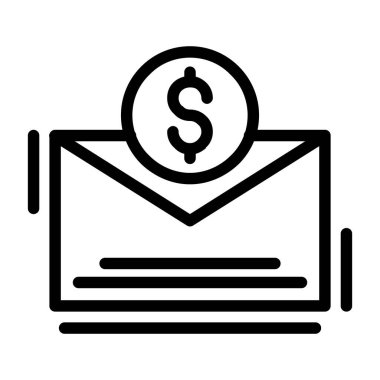 Doları vektör hat simgeler